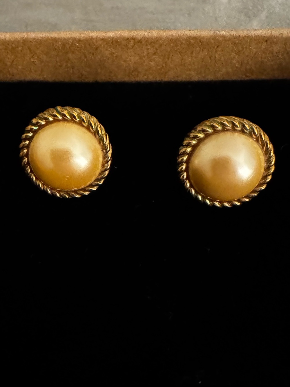 kate spade Gold-Tone Pearl Rope-Edge Stud Earrings